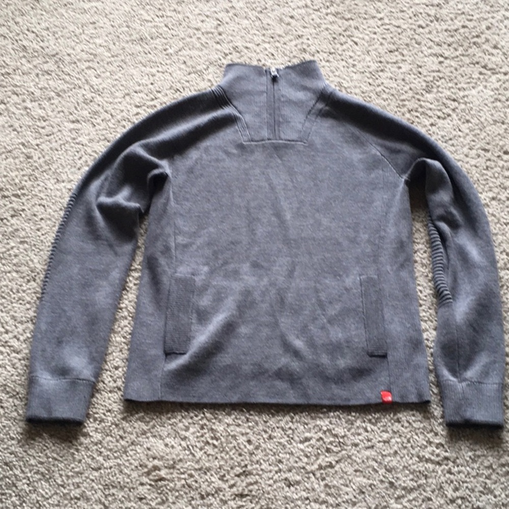 Heavy weight top zip pullover sweater